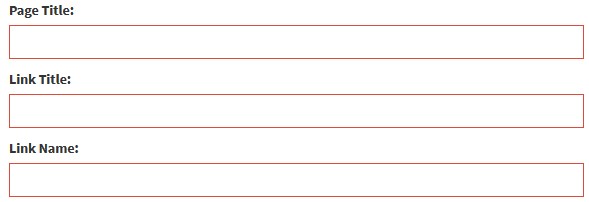 Required fields